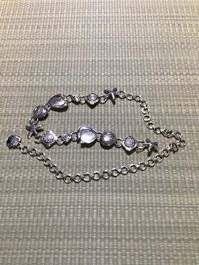 Chico’s Silver Sea Life Charm Chain Belt